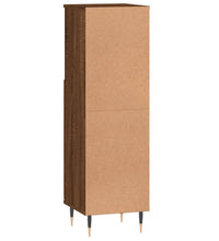 Badschrank Braun Eichen-Optik 30x30x100 cm Holzwerkstoff