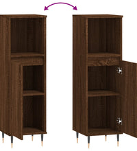 Badschrank Braun Eichen-Optik 30x30x100 cm Holzwerkstoff