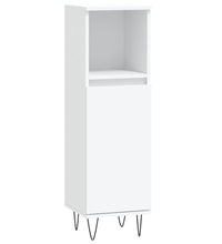 Badschrank Weiß 30x30x100 cm Holzwerkstoff