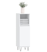 Badschrank Weiß 30x30x100 cm Holzwerkstoff