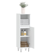 Badschrank Weiß 30x30x100 cm Holzwerkstoff