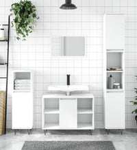 Badschrank Weiß 30x30x100 cm Holzwerkstoff
