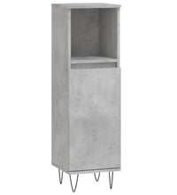 Badschrank Betongrau 30x30x100 cm Holzwerkstoff