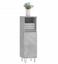 Badschrank Betongrau 30x30x100 cm Holzwerkstoff