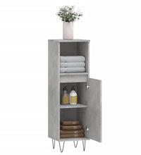 Badschrank Betongrau 30x30x100 cm Holzwerkstoff