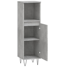 Badschrank Betongrau 30x30x100 cm Holzwerkstoff