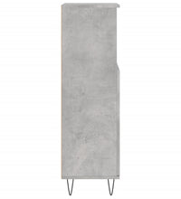 Badschrank Betongrau 30x30x100 cm Holzwerkstoff