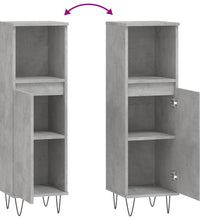 Badschrank Betongrau 30x30x100 cm Holzwerkstoff