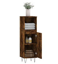 Badschrank Räuchereiche 30x30x100 cm Holzwerkstoff