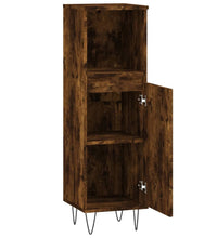 Badschrank Räuchereiche 30x30x100 cm Holzwerkstoff