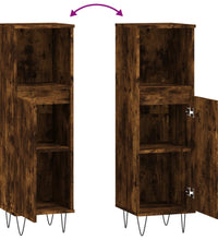 Badschrank Räuchereiche 30x30x100 cm Holzwerkstoff