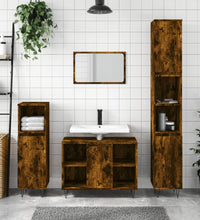 Badschrank Räuchereiche 30x30x100 cm Holzwerkstoff