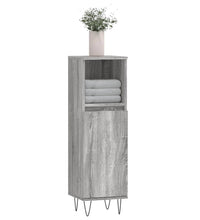 Badschrank Grau Sonoma 30x30x100 cm Holzwerkstoff