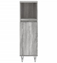 Badschrank Grau Sonoma 30x30x100 cm Holzwerkstoff