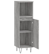 Badschrank Grau Sonoma 30x30x100 cm Holzwerkstoff