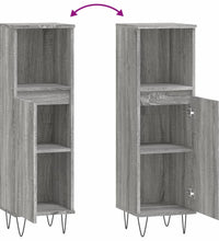 Badschrank Grau Sonoma 30x30x100 cm Holzwerkstoff