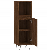 Badschrank Braun Eichen-Optik 30x30x100 cm Holzwerkstoff