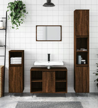 Badschrank Braun Eichen-Optik 30x30x100 cm Holzwerkstoff