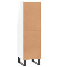 Badschrank Hochglanz-Weiß 30x30x100 cm Holzwerkstoff
