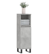 Badschrank Betongrau 30x30x100 cm Holzwerkstoff