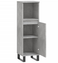 Badschrank Betongrau 30x30x100 cm Holzwerkstoff