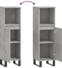 Badschrank Betongrau 30x30x100 cm Holzwerkstoff