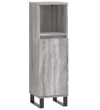 Badschrank Grau Sonoma 30x30x100 cm Holzwerkstoff