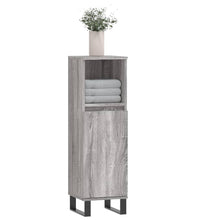 Badschrank Grau Sonoma 30x30x100 cm Holzwerkstoff