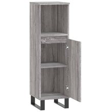 Badschrank Grau Sonoma 30x30x100 cm Holzwerkstoff