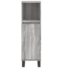 Badschrank Grau Sonoma 30x30x100 cm Holzwerkstoff