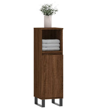 Badschrank Braun Eichen-Optik 30x30x100 cm Holzwerkstoff