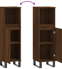 Badschrank Braun Eichen-Optik 30x30x100 cm Holzwerkstoff