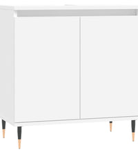 Badezimmerschrank Weiß 58x33x60 cm Holzwerkstoff