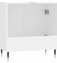 Badezimmerschrank Weiß 58x33x60 cm Holzwerkstoff