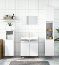 Badezimmerschrank Weiß 58x33x60 cm Holzwerkstoff