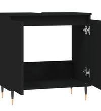 Badschrank Schwarz 58x33x60 cm Holzwerkstoff