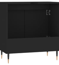 Badschrank Schwarz 58x33x60 cm Holzwerkstoff