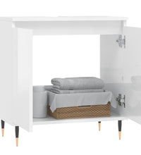 Badschrank Hochglanz-Weiß 58x33x60 cm Holzwerkstoff
