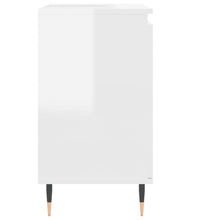 Badschrank Hochglanz-Weiß 58x33x60 cm Holzwerkstoff