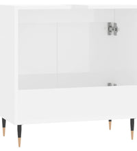 Badschrank Hochglanz-Weiß 58x33x60 cm Holzwerkstoff