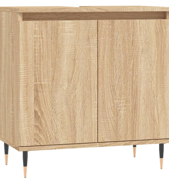 Badschrank Sonoma-Eiche 58x33x60 cm Holzwerkstoff