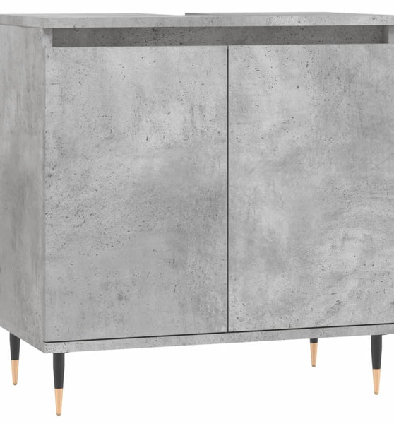 Badschrank Betongrau 58 x 33 x 60 cm Holzwerkstoff