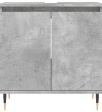 Badschrank Betongrau 58 x 33 x 60 cm Holzwerkstoff