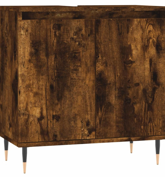 Badschrank Räuchereiche 58x33x60 cm Holzwerkstoff