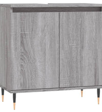 Badschrank Grau Sonoma 58x33x60 cm Holzwerkstoff