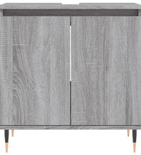 Badschrank Grau Sonoma 58x33x60 cm Holzwerkstoff