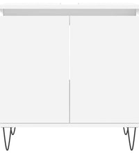 Badezimmerschrank Weiß 58x33x60 cm Holzwerkstoff