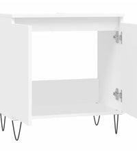 Badezimmerschrank Weiß 58x33x60 cm Holzwerkstoff
