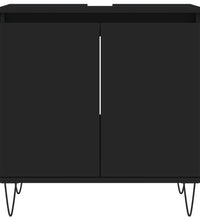 Badschrank Schwarz 58x33x60 cm Holzwerkstoff