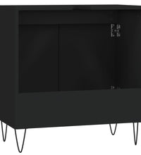 Badschrank Schwarz 58x33x60 cm Holzwerkstoff
